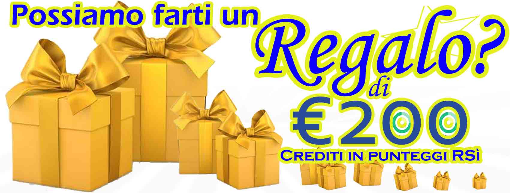 Proprio cosi! Registrati, segui le indicazioni e aggiudicati 200euro in crediti RivieraSì, utilizzabili per dare visibilità ai tuoi annunci gratis!